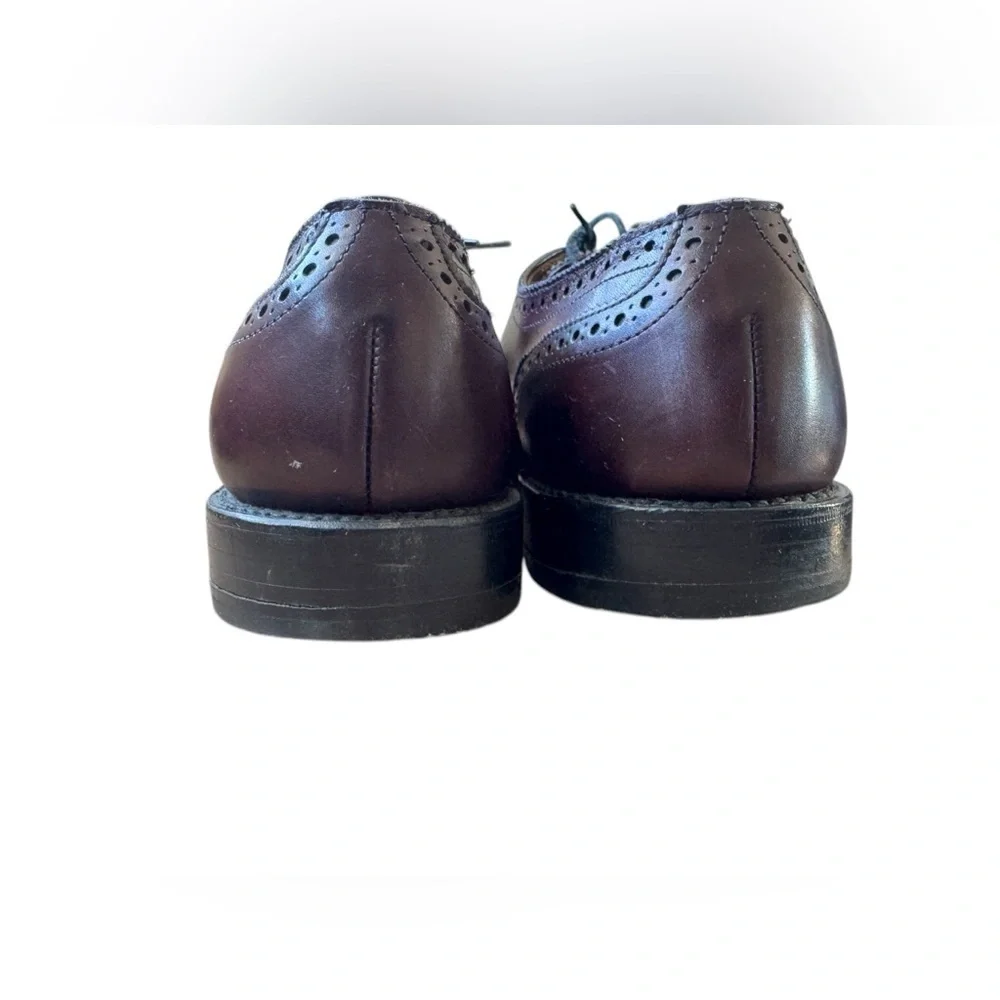 Allen Edmonds Lexington Oxford Brogue Cap-Toe Men Shoes Leather Merlot 7.5 D